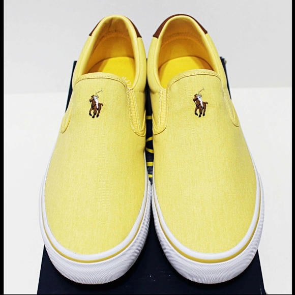yellow slip on shoes